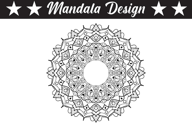 Mandala Coloring book Art Decorative in ethnic oriental style