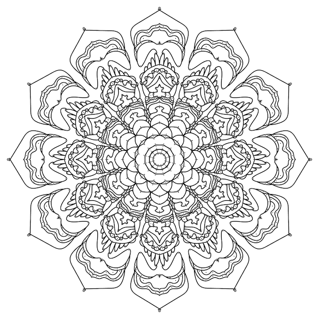 Mandala Coloring Page. Vector Mandala EPS And Image