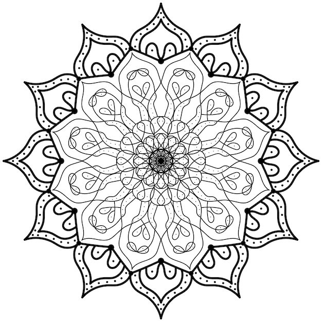 Mandala coloring page. vector mandala eps and image