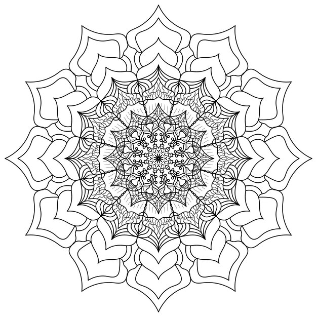 Mandala coloring page. vector mandala eps and image