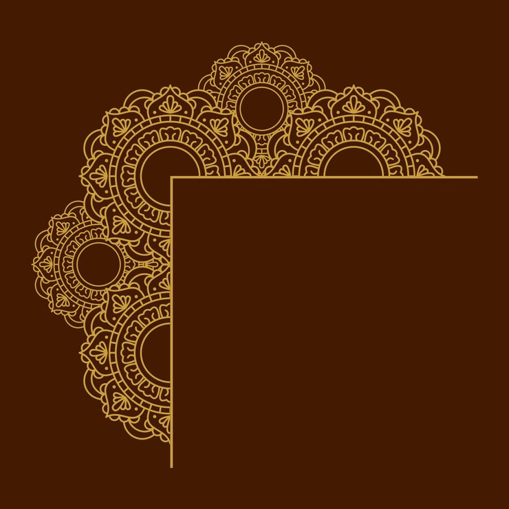 Vector mandala frame gold design collection