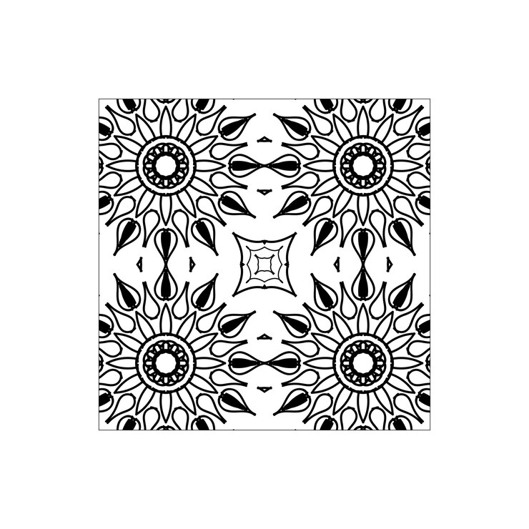 Mandala seamless pattern floral ornament
