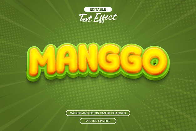 mango editable text effect