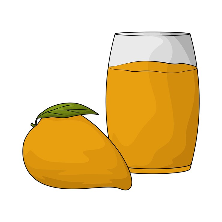 Vector mango juice