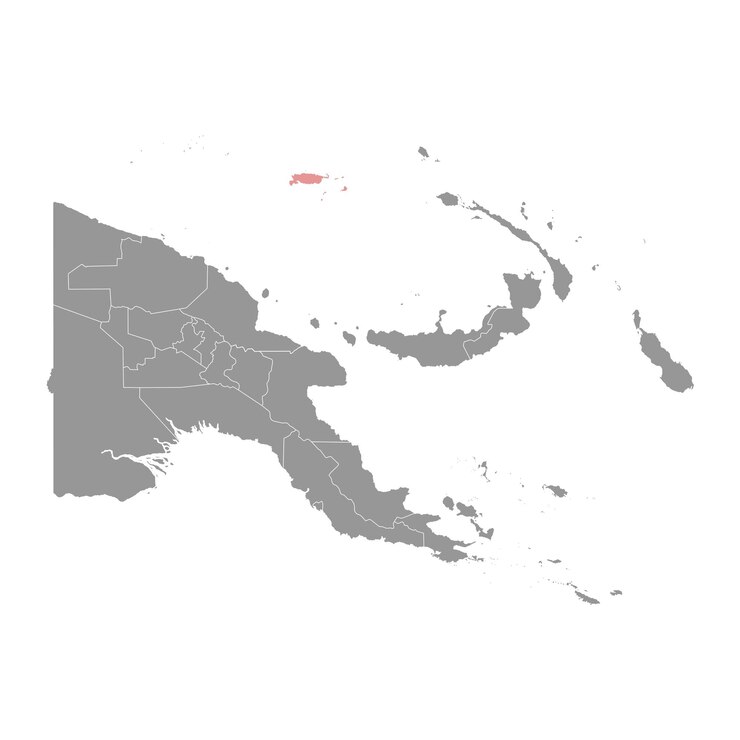 Vector manus province map administrative division of papua new guinea vector illustration