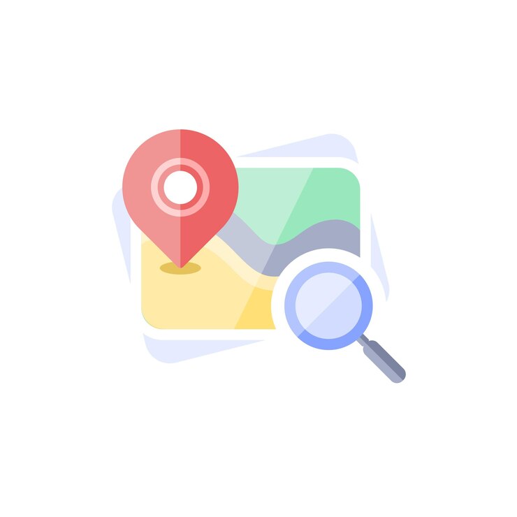 map icon in flat design