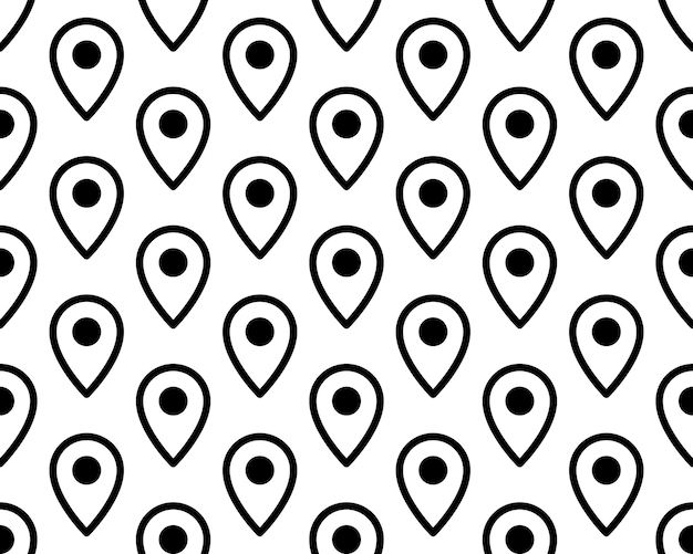 Map pin vector seamless pattern Editable can be used for web page backgrounds pattern fills