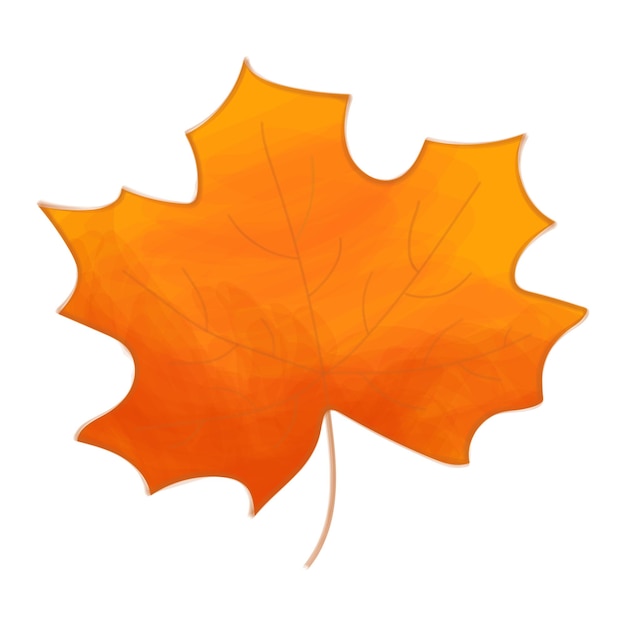Maple leaf with watercolor effect, autumn leaves, leaf fall, maple isolated on white background.