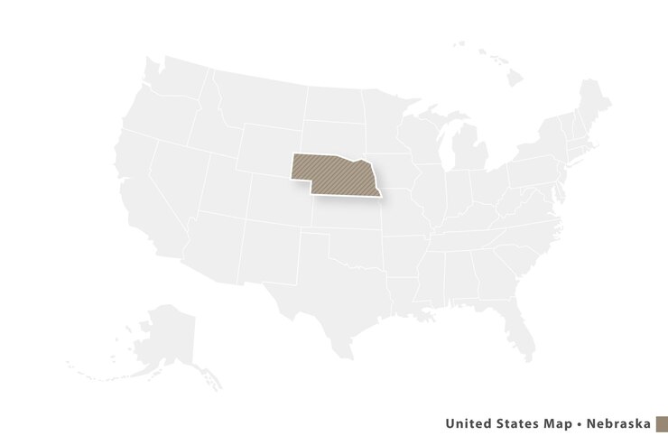 Vector maps united states, nebraska