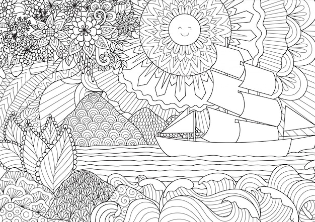 Maritim landscape background