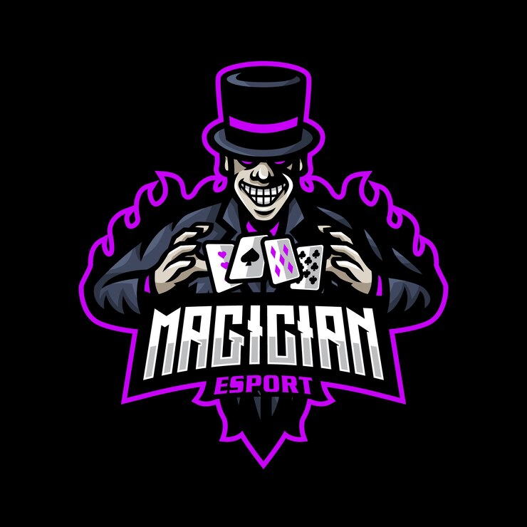 Maskot logo esport pesulap gaming