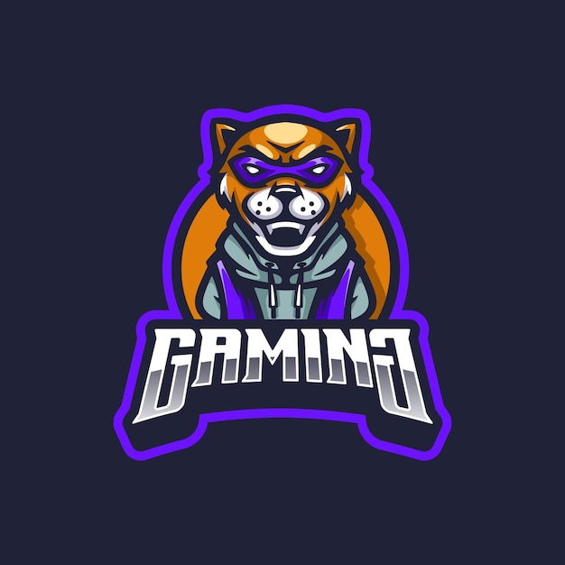 Maskot Logo Gaming Singa