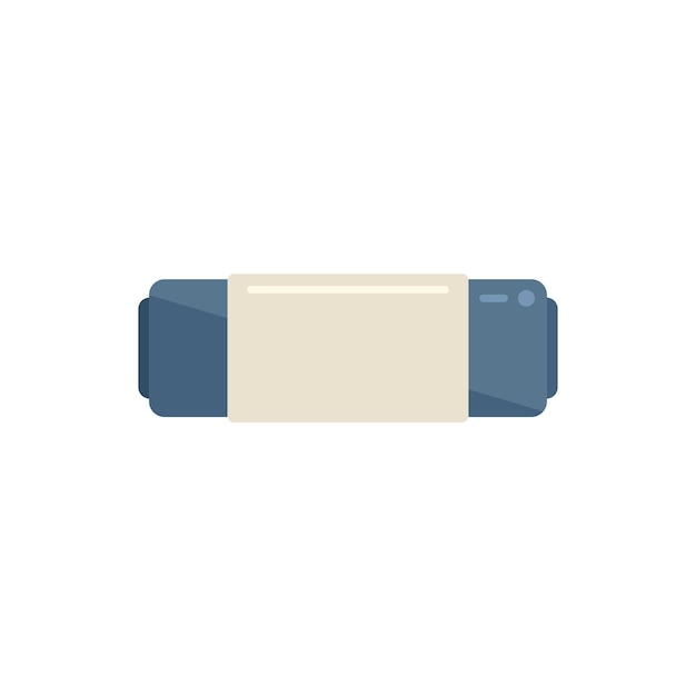 Mat roll icon flat vector Gym carpet Floor equipment isolated