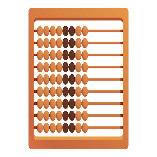 Math abacus icon Cartoon of math abacus vector icon for web design isolated on white background