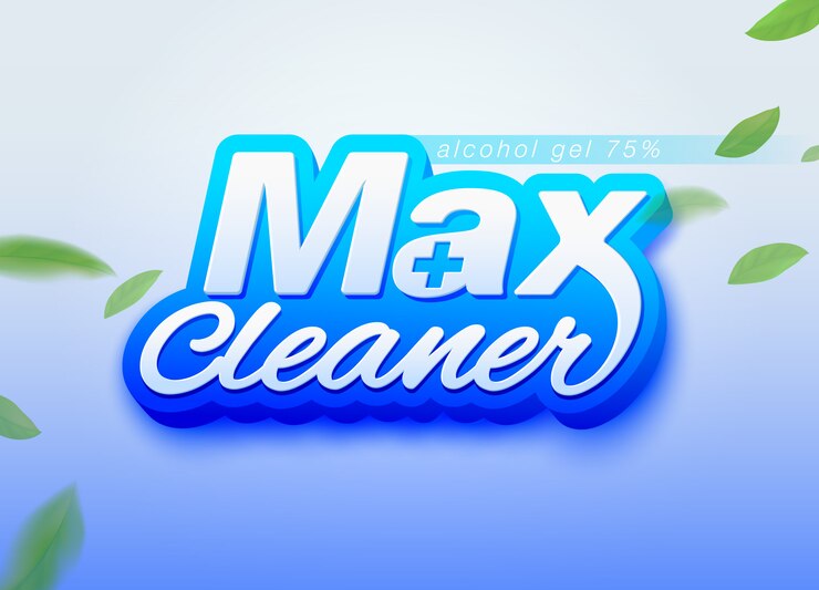 Vector max cleaner alcohol gel design template for packaging. used as a alcohol gel, hand wash gel, sanitizer, detergent.