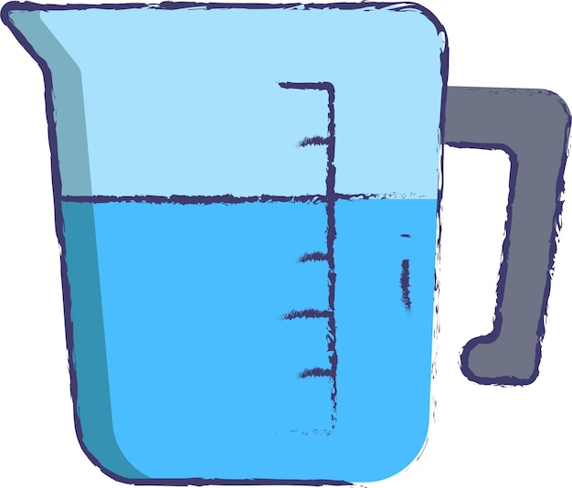 Measuring Jar hand drawn vector illustration