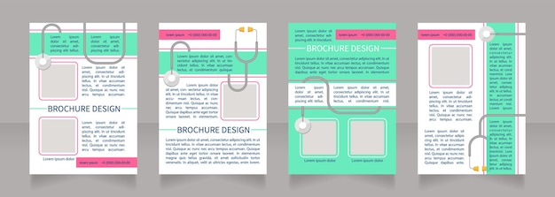 Medical surgery preparation blank brochure layout design Vertical poster template set with empty copy space for text Premade corporate reports collection Editable flyer paper pages