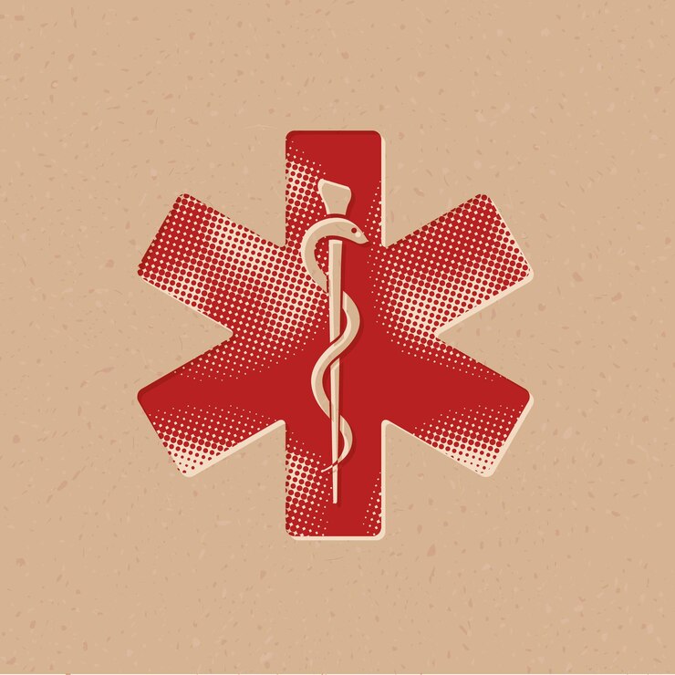 Vector medical symbol halftone style icon with grunge background vector illustration