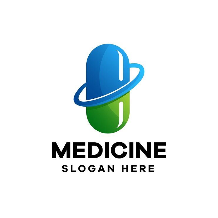 Medicine Healthy Gradient Logo Design