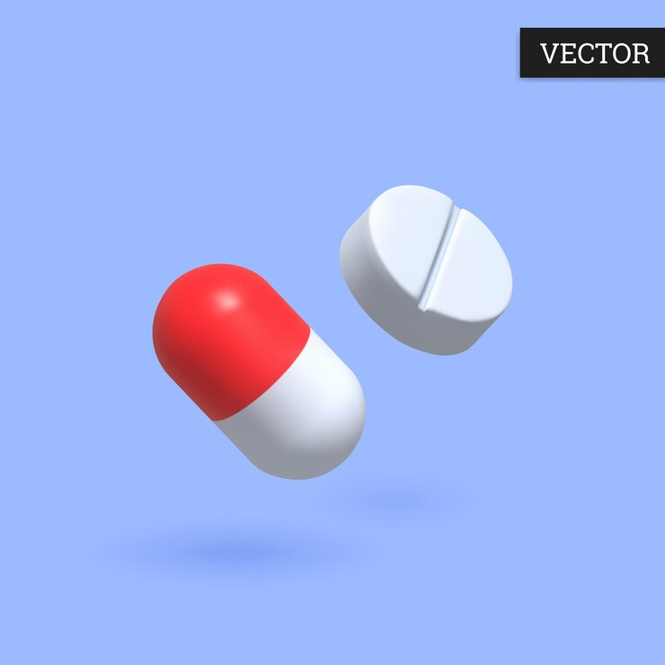 Medicine pills icon 3d Design elements for medicine