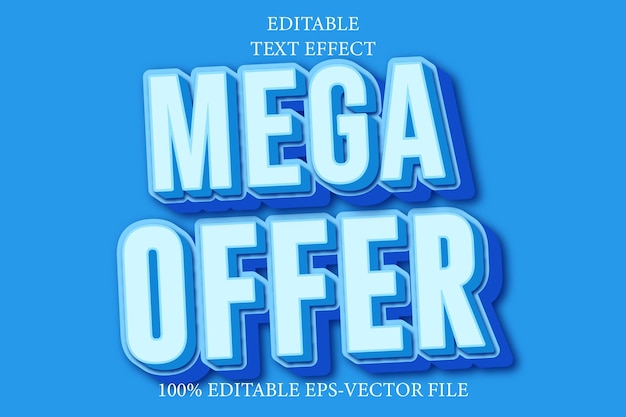 Mega Offer Editable 3D Emboss Style