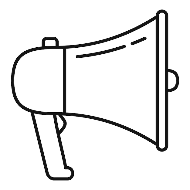 Megaphone pr specialist icon Outline megaphone pr specialist vector icon for web design isolated on white background