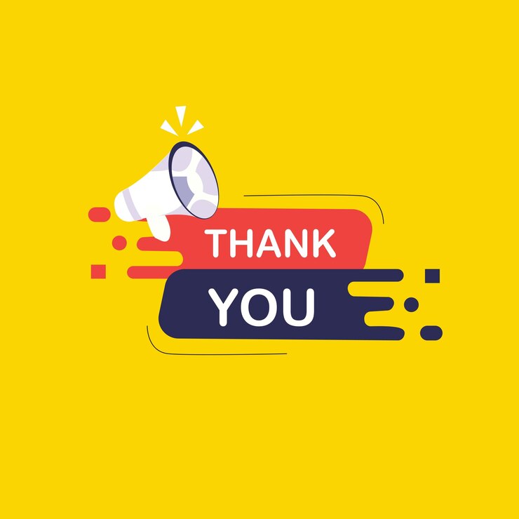 Megaphone with Thank you speech bubble banner Loudspeaker Can be used for business marketing