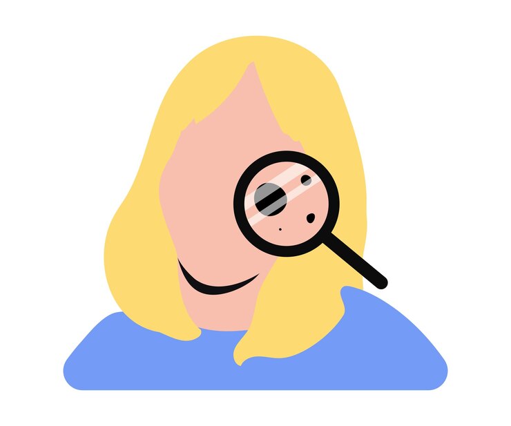 Vector melanoma diagnosis dermatology examination icon vector illustration