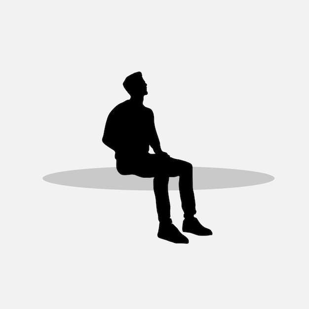 Men sitting vector png