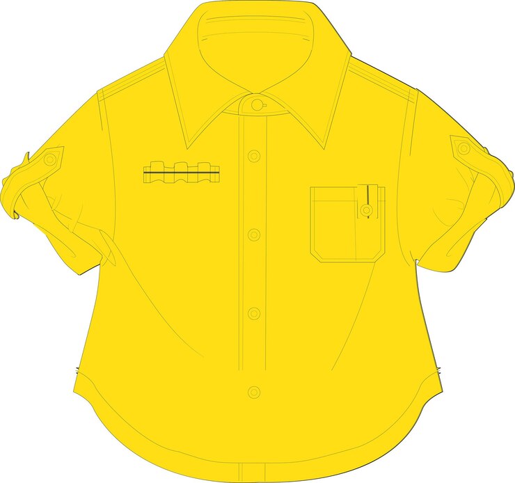 Vector mens shirt and vest technical drawings