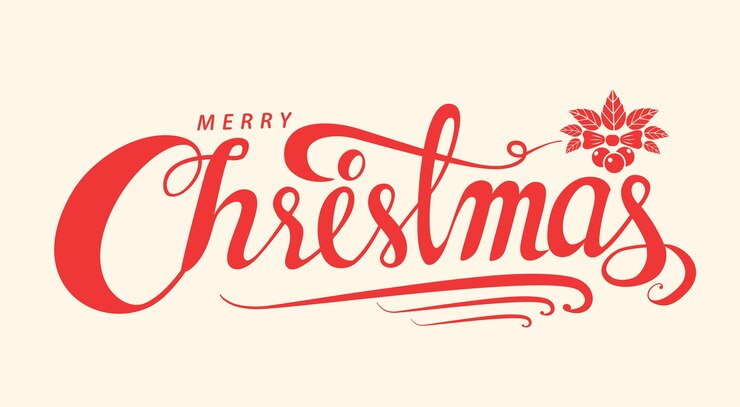 Vector merry christmas text