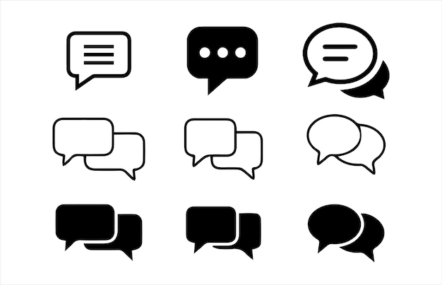 message icon set communication icons collection containing discussion speech bubbletalkingicon