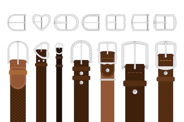 Vector metal buckles set