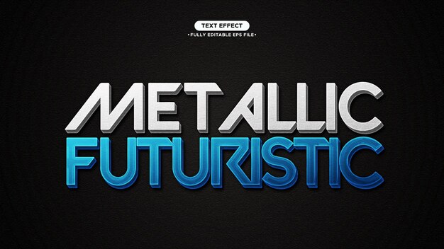 metallic and futuristic vector text effect with texture font and text can be change