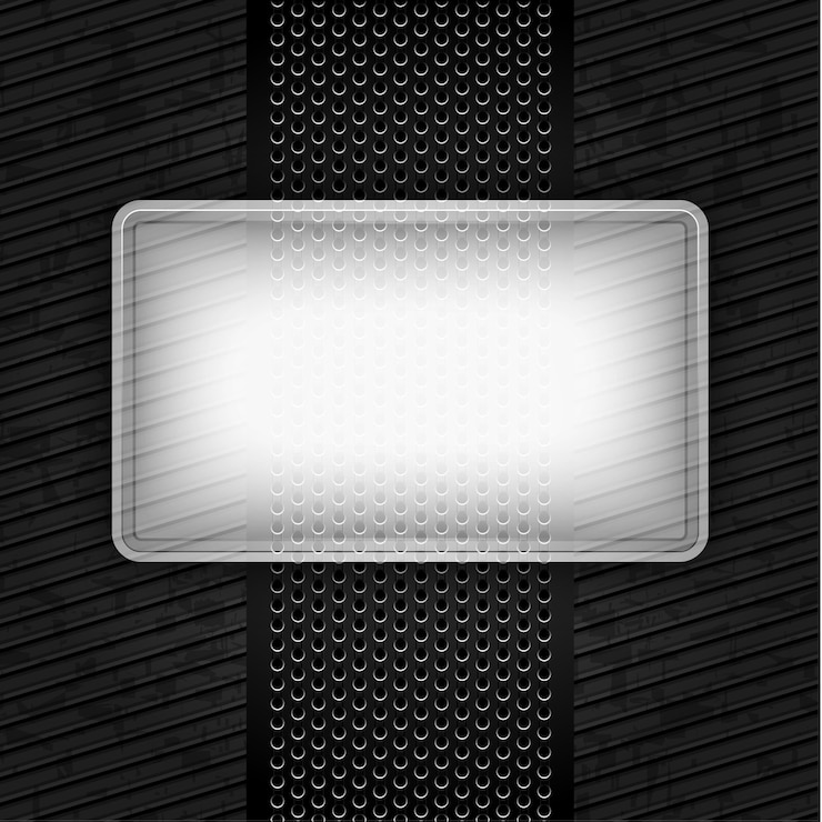 Vector metallic grunge template, perforated iron