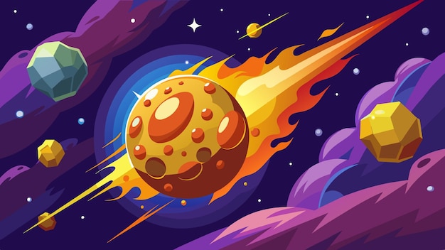 meteor vector graphics illustration EPS source file format lossless scaling icon design