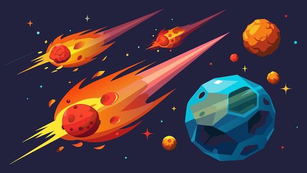 meteor vector graphics illustration eps source file format lossless scaling icon design