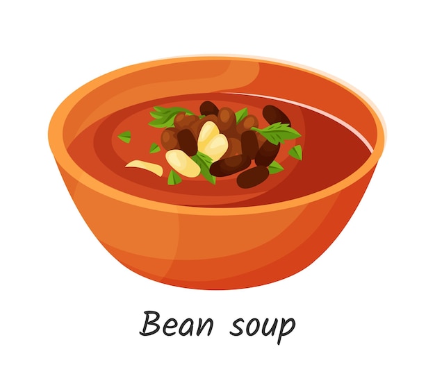 Mexican bean soup traditional food Hearty spicy chili soup