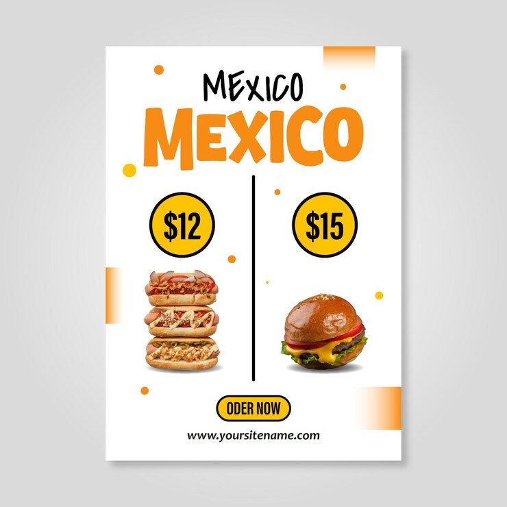 Mexican Food Menu Advertisement