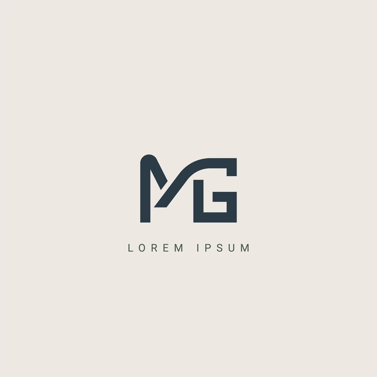 MG GM Alphabet Letters Logo Monogram MG Minimalist Logo Design