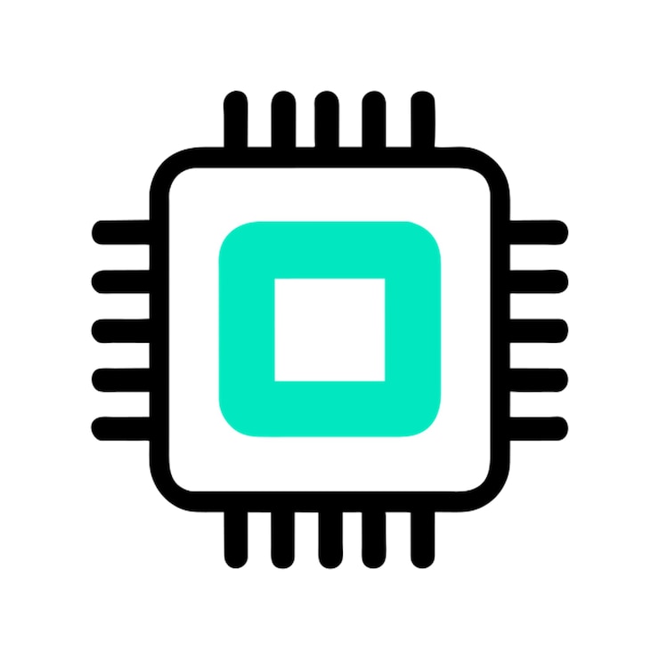 Vector microchip icon