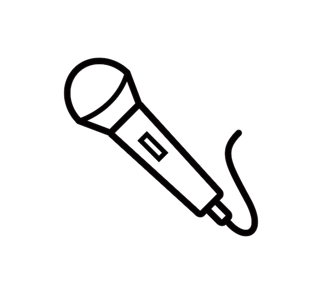 Microphone icon vector logo design template