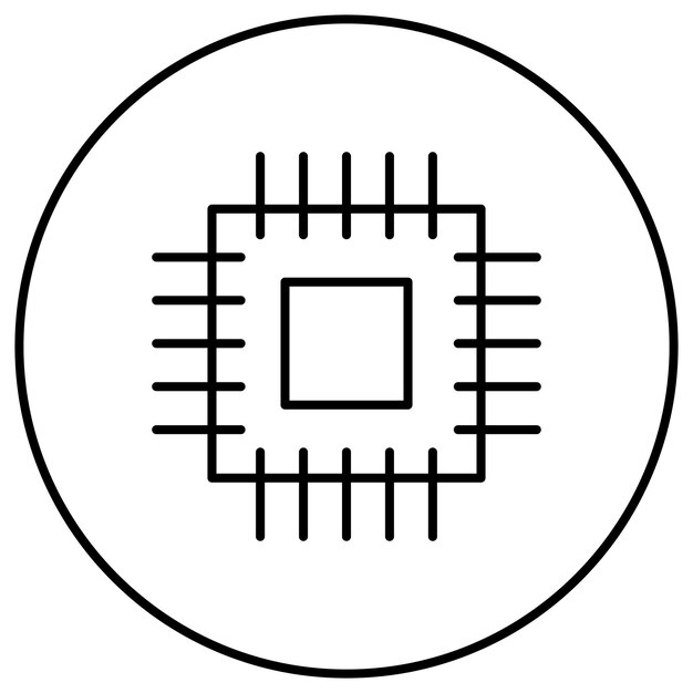 microprocessor icon vector image can be used for computer and hardware