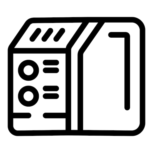 Microwave oven icon representing kitchen appliance for heating