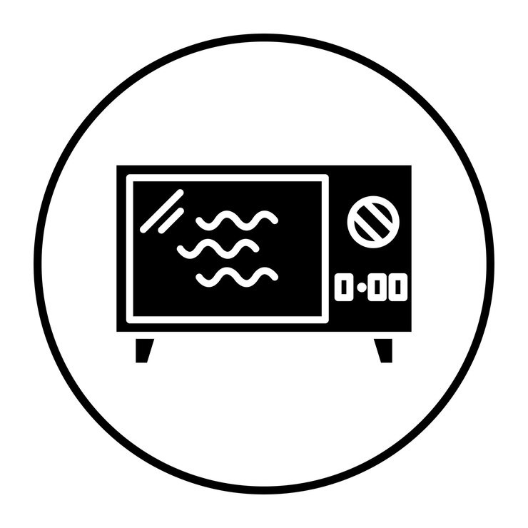 Vector microwave oven vector illustration