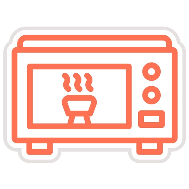 Microwave Vector Icon Design Illustration
