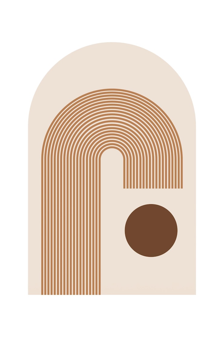 Vector mid century modern rainbow background illustration