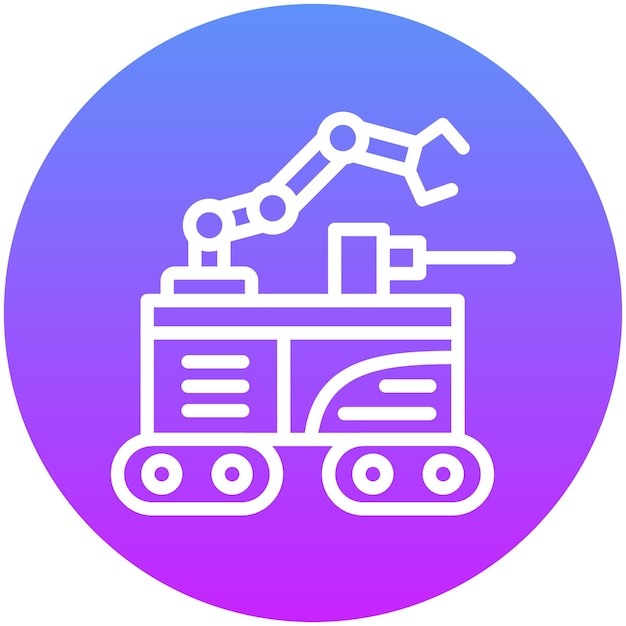Military Robot vector icon illustration of Robotics iconset