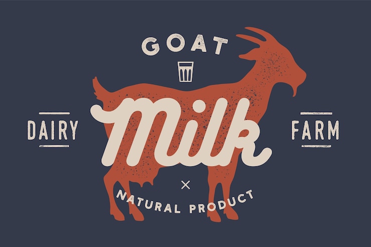 Vector milk, goat