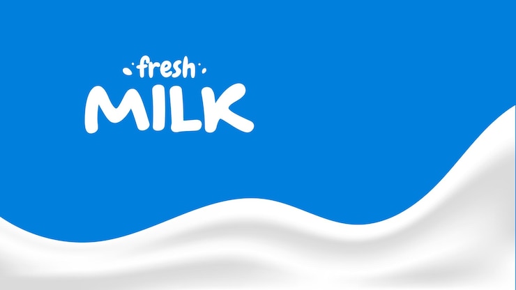 Milk wave on blue background